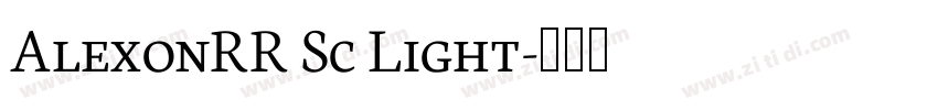 AlexonRR Sc Light字体转换